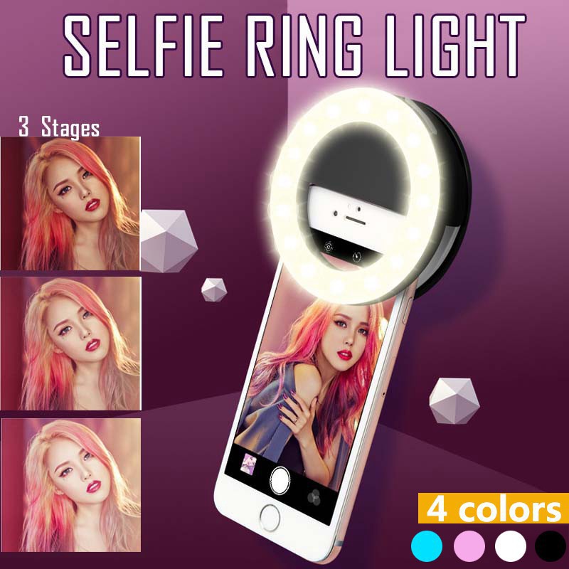 Photography Lighting Set Up - LED 셀카 링 라이트, USB 충전