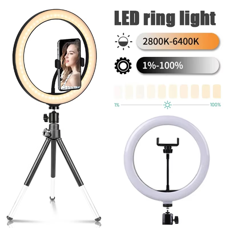 Photography Lighting Set Up - 10인치 셀카 링 라이트 사진 촬영