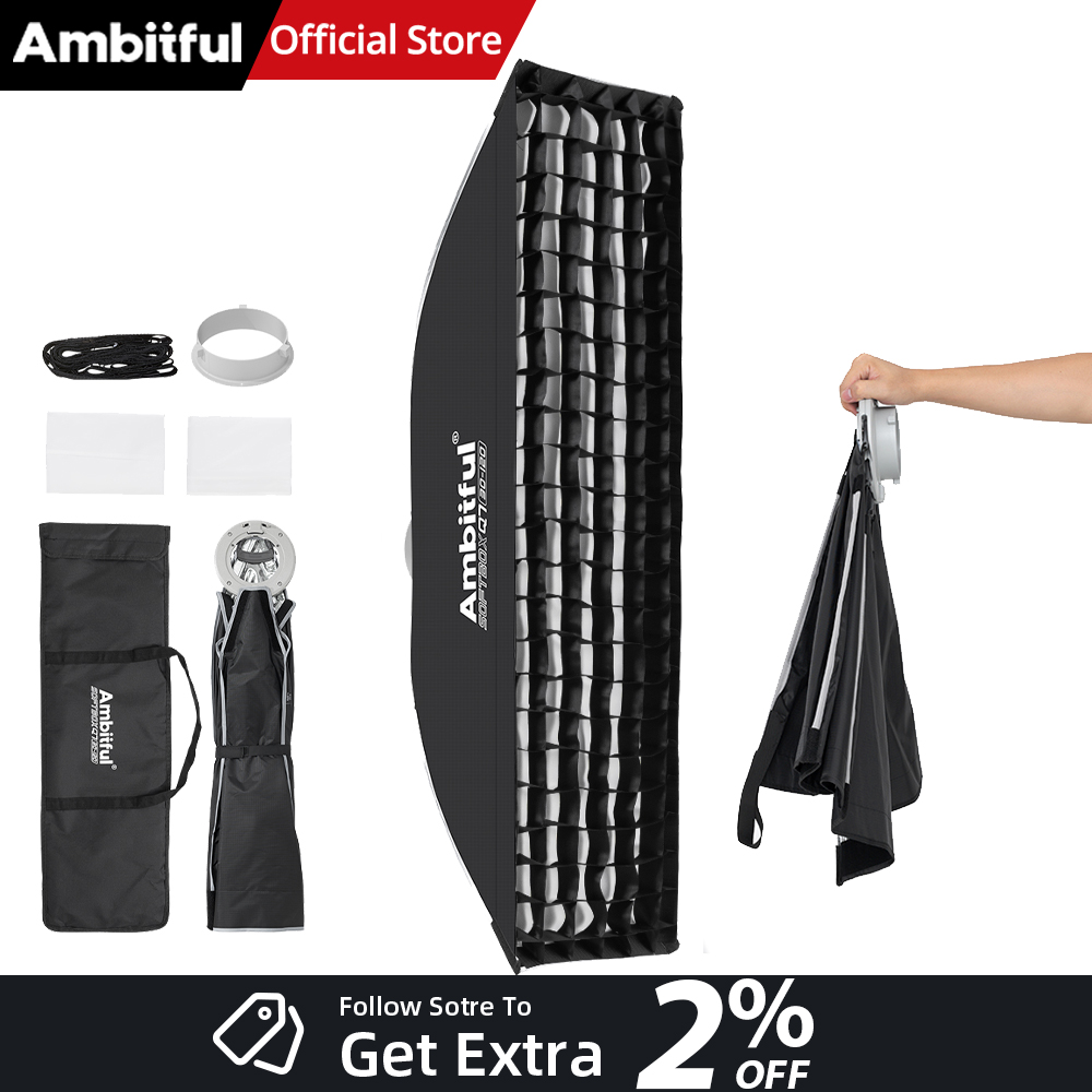 Photography Lighting Set Up - AMBITFUL Q7-II 30*120cm 보웬스 마운트 스트립