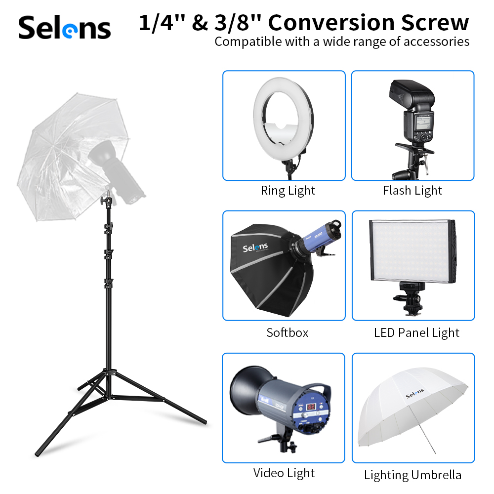 셀렌스 2.2~3.95m 에어쿠션 라이트 스탠드 알루미 - Photography Lighting Product 리뷰 및 가격