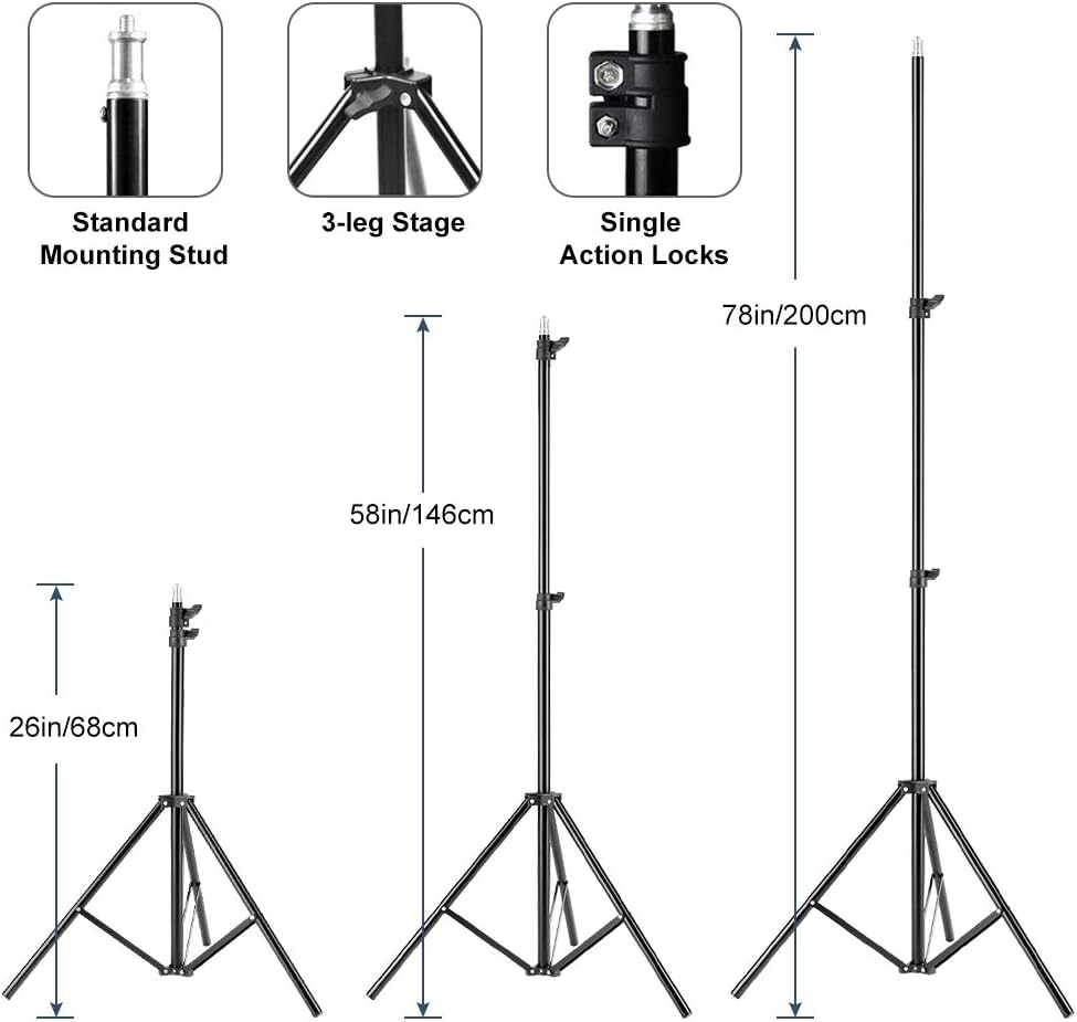 사진 촬영용 소프트박스 조명 키트, 2팩 19.7인치  - Photography Lighting Set Up 리뷰 및 가격