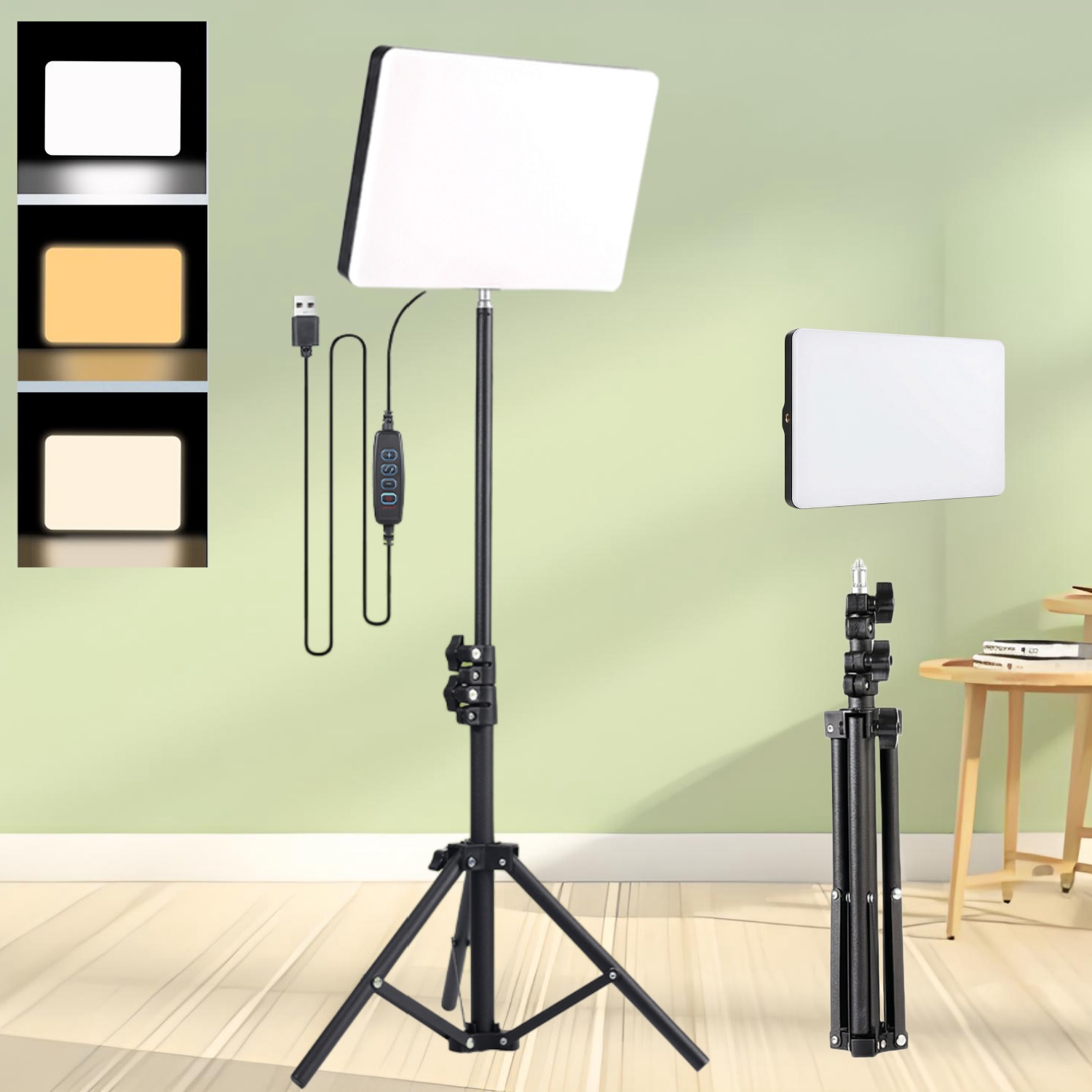 라이브 스트리밍 링 라이트 세트: 10인치 3색 조절  - Photography Lighting Product 리뷰 및 가격
